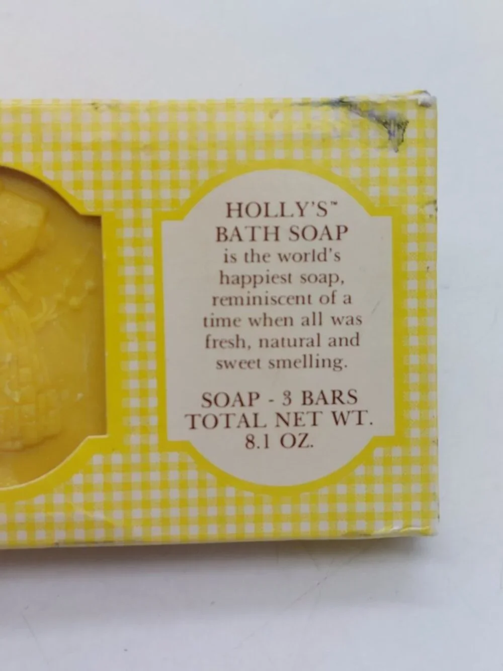 Holly Hobby Bath Soap 3 Bars Lemon 8.1 Oz Made In Usa